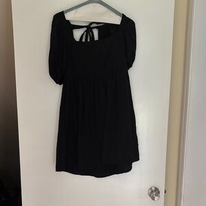 Altar'd State Black Puff Sleeve Dress